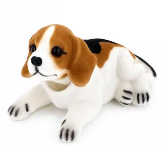Bolwins A50DS Wackeldackel Beagle Auto-Dekoration – Niedlicher Wackelhund für Auto & Zuhause, Ideal als Halskette oder Schlüsselanhänger