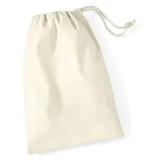 Westford Mill - Baumwoll Säckchen mit Kordelzug, - Natural / M, 30 x 45 cm)