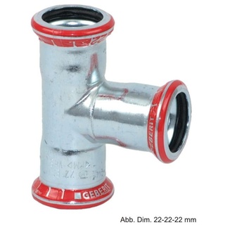 Geberit Mapress C-Stahl T-Stück egal Außendurchmesser 35mm (21006) buy cheap online (T-Verbindung)