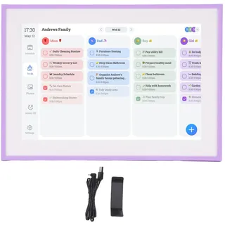 SustVita Elektronischer Kalender mit Aufgabentabelle, 10,1-Zoll-HD-Display mit WiFi-Synchronisierung und App-Steuerung für Familienplanung und Terminorganisation