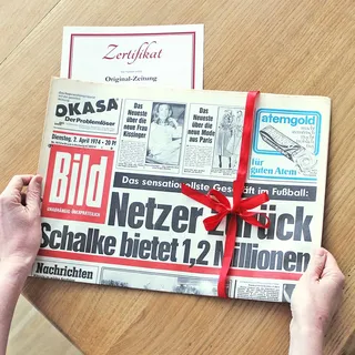 Zeitung vom Tag der Geburt 1956 - historische Zeitung als Geschenkidee