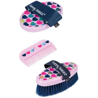 HKM Putzset Funny Horses Hearts- Rosa
