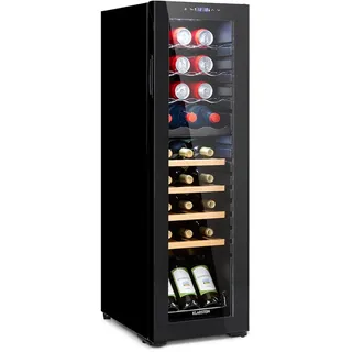 Klarstein Bovella 27 Duo+ Zweizonen-Weinkühlschrank 74l 27 Fl. Glastür