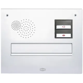 RENZ Frontplatte eckig passend zu Unterputz Briefkasten 360x280mm, Aluminium silber eloxiert
