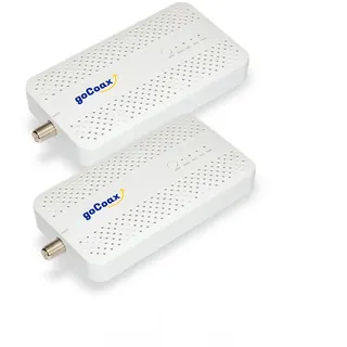 goCoax MoCA 2.5 Adapter mit 2,5 GbE Ethernet-Port, MoCA 2.5. 1 Port 2,5 GbE. Bietet 2,5 Gbps Bandbreite mit vorhandenen Koaxialkabeln. Weiß (2 Stück, MA2500D)...