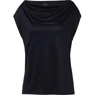 s.Oliver Ärmelloses Shirt aus Viskose mit Wasserfall-Ausschnitt - blau - 42