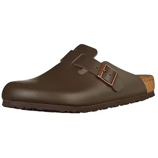 Birkenstock Leder-Clogs "Boston" in Braun - Weite S - 43