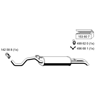 Ernst Endschalldämpfer für SKODA Octavia II SEAT Toledo VW Bora Golf IV