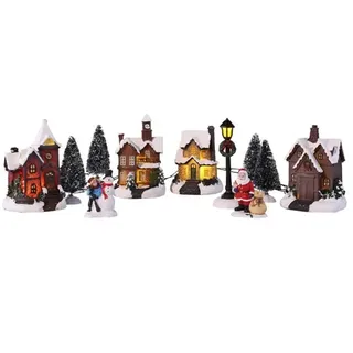 Hi Weihnachtsdorf mit Schneedekoration 3D LED