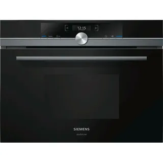 Siemens CS856GPB7 Kompakt- Dampfgarer Black Steel TFT Touchdisplay Dampfgerät OV