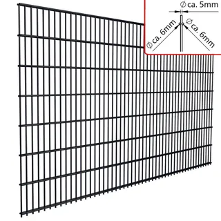 FA-Bausysteme Doppelstabmattenzaun 250 cm x 63 cm Anthrazit