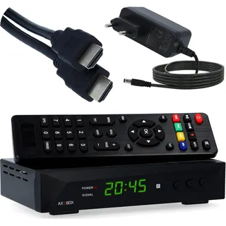 RED OPTICUM HD Receiver SBOX Plus, Schwarz, FULL HD, AAC-LC Audio, PVR, HDMI, SCART, USB, Coaxial, Zeitversetztes Fernsehen, Unicable tauglich, Satelliten Receiver Set mit HDMI Kabel