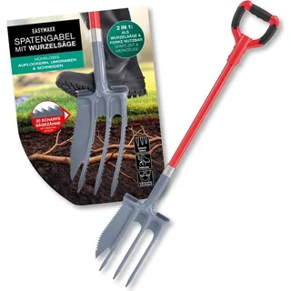 EasyMaxx 2in1 Spatengabel mit Wurzelsäge