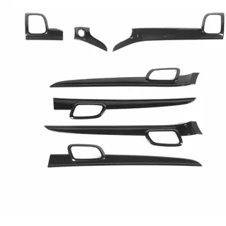 Auto Zierleisten Für Jeep Für Grand Für Cherokee 2011-2020 Carbon Fiber Grain Car Center Console Panel Innentürgriff Dekorationsabdeckung Auto Innenraum