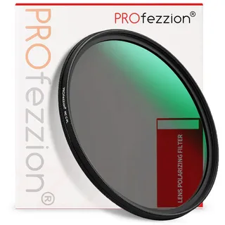 PROfezzion Slim Zirkularer Polfilter 58mm CPL Filter für Canon EOS 2000D 4000D 1300D 1200D 850D 800D 760D 750D 700D 650D 250D mit EF-S 18-55mm Kit-Objektiv & weitere Objektive mit 58mm Filtergewinde
