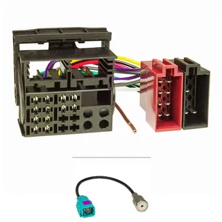 tomzz Audio Radio Anschluss Montage Set passt für VW Radios mit Quadlockanschluss KFZ-Adapter