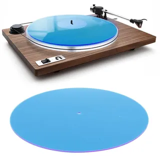 Acryl-Plattenspielermatte, Transparente Plattenteller-Slipmat für 12-Zoll-Vintage-Plattenspieler, Reduziert Statische Aufladung, Reduziert Geräusche und Geräusche durch Statische