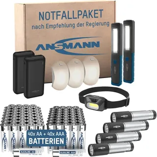 Ansmann Blackout Stromausfall Notfallpaket "Family" Notfallset - Schwarz