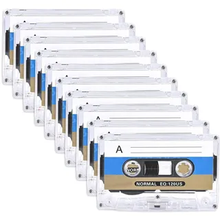 10 Stück Rauscharm Audiokassetten, Leer Audio Kassetten ,90 Min Leerkassetten,Audio Kassette für Seminare, Vorlesungen und tägliche Aufzeichnungen