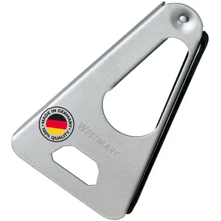 Westmark Vielzwecköffner Twist – für Gläser, Deckel & Flaschen | Glas-, Flaschen- und Deckelöffner mit Gummi-Lippe, Stahl/Gummi, 17 cm, Silber, 10502270
