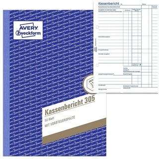 Avery Zweckform Kassenbericht 305