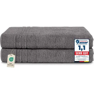 Komfortec Handtuchset 80 x 200 cm grau 2 St.