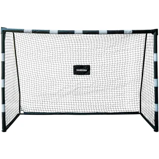 Sandora Fußballtor "Hattrick XL", schwarz (schwarz, weiß), Sport-Tore, Kinder, B/H/L: 300cm x 200cm x 120cm, 1 Stk. Polyester Stahl, Polyester, Stahl, Ron-Robert Zieler Edition, 300x200x120, schwarz/weiß, B:300cm H:200cm L:120cm