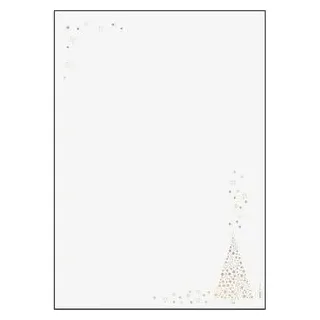 Sigel Sigel, Weihnachtsbriefpapier Golden Tree A4, 90g/m2, 100 Blatt