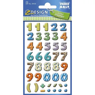 Avery Zweckform 59335 Zahlen Etiketten 0-9 84 Aufkleber