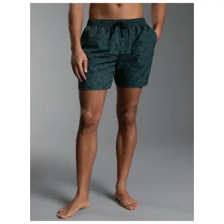 Trigema Shorts TRIGEMA Bade-/Freizeitshorts mit Druckmotiv (1-tlg) blau XXXL