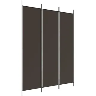 vidaXL 3-tlg. Paravent Braun 150x200 cm Stoff