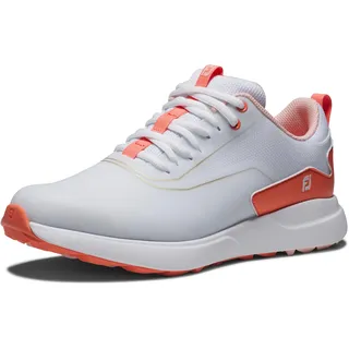 Footjoy Damen Performa Golfschuh, White White Coral, 40 EU Weit