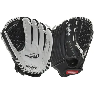 Rawlings Unisex – Erwachsene RSB125GB-6/0 12 1/2 BSK/NFC Softball-Handschuh, Schwarz/Grau, 12.5 inch