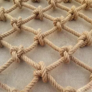 QVIVI Sicherheitsnetz Hanfseilnetz Spielplatz Hof Kletternetz, Kinder Haustier Balkon Treppe Hochbett Absturzsicherung Seilnetz 1x3m