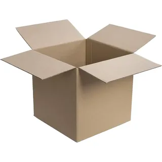 WePack 25 Stück Faltkarton 300x300x300 mm Versandkarton E-commerce Karton 1-Wellig 380-400G Braun Kartonage Verpackung Postkarton Versandschachtel Paket Päckchen