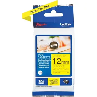 Brother TZe-631S P-Touch Schriftband (laminiert), schwarz auf gelb 12mm x 4m