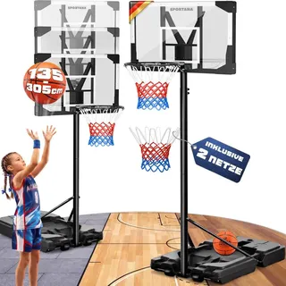 Sportana® Basketballkorb Outdoor Schwarz 135 –305 cm