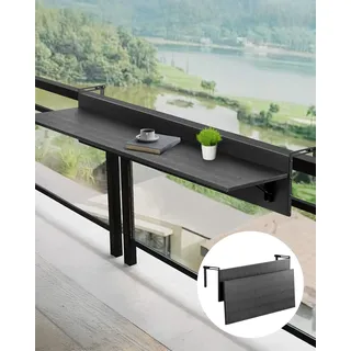 Vevor Balkontisch 800 x 300 mm klappbar Aluminium schwarz