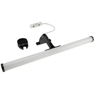 LED Universum Spiegelleuchte "Salma" Kunststoff, schwarz, rund, 6W, neutralweiß, 750lm, 4000K, IP44, neutralweiß schwarz