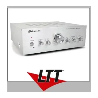 Skytronic AV400 Stereo-Verstärker Silber