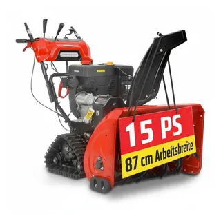 Hecht Schneefräse Benzin 9534 SQ | 87 cm Arbeitsbreite | Mit Raupenantrieb | 11 kW / 15 PS | Griffheizung | HECHT