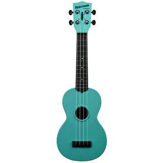 KALA Waterman KA-SWG-BL - Glow-in-the-Dark Aqua Matte Soprano Ukulele, with Tote Bag