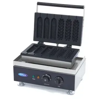 Maxima Waffeleisen Corn Dog und Hot Dog am Stiel - 6 Stück - ca. 140 x 30 x 40 mm - mit Timer