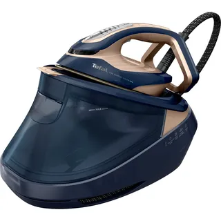 Tefal Dampfbügelstation Pro Express Vision Max 1,2 Liter Wassertank LED-Leuchte 5 Einstellungen Kalk-Kollektor blau