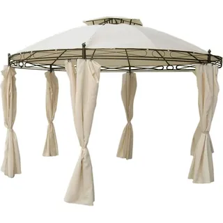 Lex Linder Ersatzdach Pavillon rund 3,5m beige, rot, taupe, grau : Beige