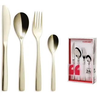 Comas Besteck, Set BCN Satin Champagne 24tlg.
