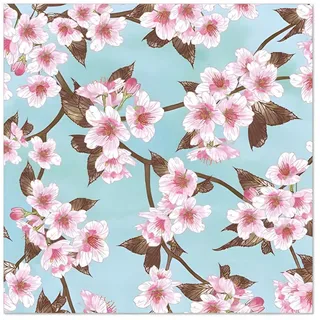 Papstar Servietten, 3-lagig 1/4-Falz 33 cm x 33 cm Cherry Blossoms