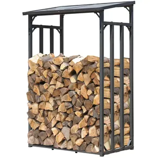 Quick Star Kaminholzregal 130 x 70 x 185 cm grau 40088363-0