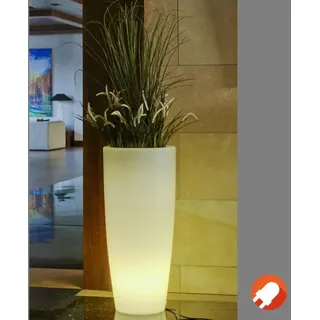 Aktion: Nur noch angezeigter Bestand verfügbar:  New Garden BAMBÚ 70 beleuchteter Pflanzkübel in weiss 230 Volt