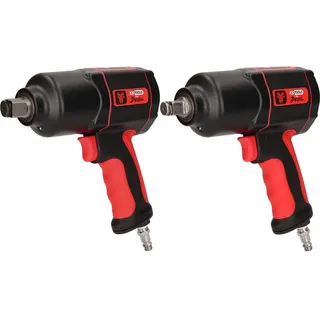 KS Tools 515.3400 THE DEVIL Hochleistungs-Druckluft-Schlagschrauber, 3/4 Zoll, 2000Nm & 515.1200 THE DEVIL Hochleistungs-Druckluft-Schlagschrauber, Schwaz/Rot, 1/2 Zoll, max. Löse-Drehmoment 1600Nm